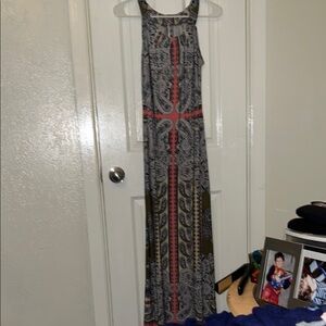 Elegant Paisley Maxi Dress